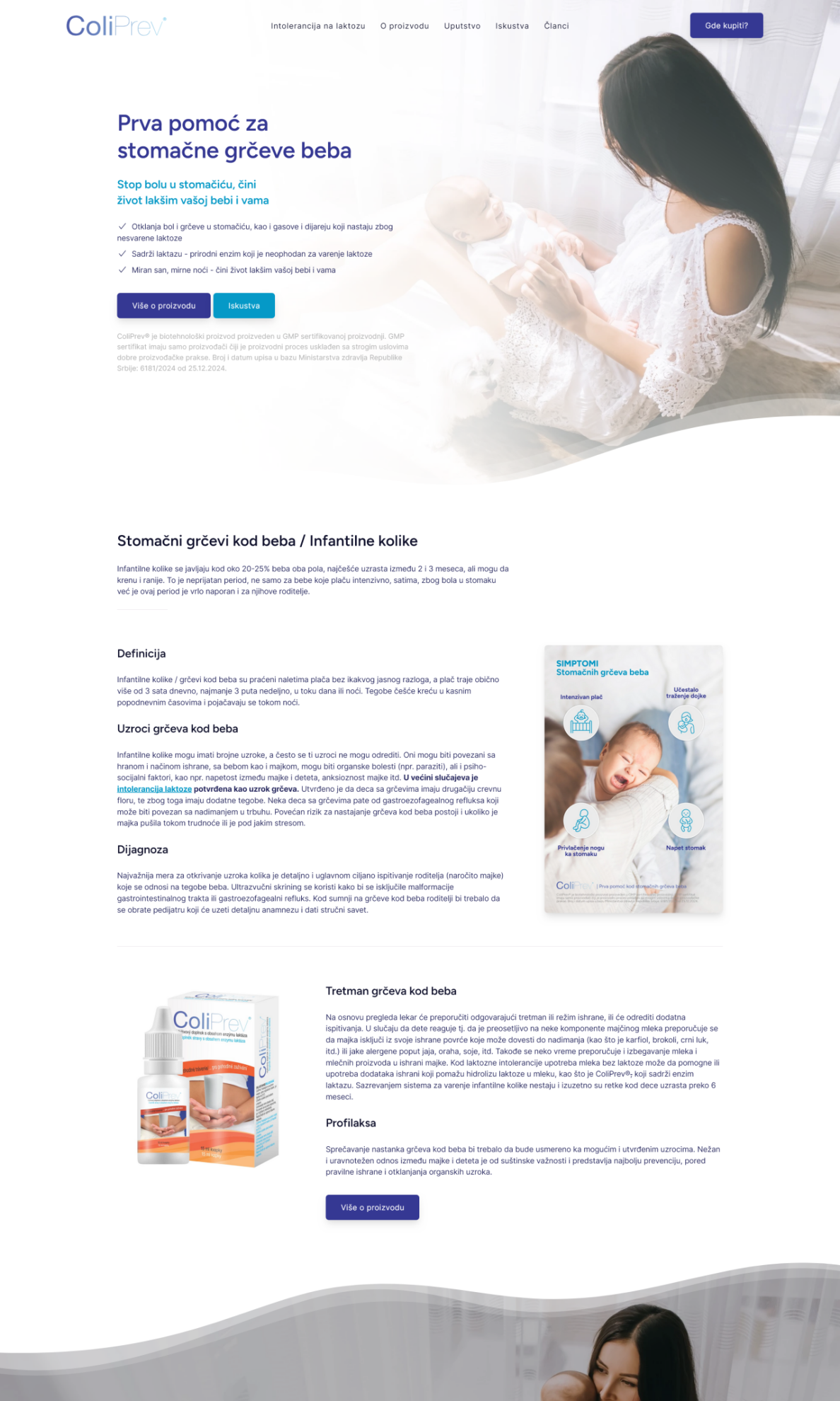 ColiPrev® website preview